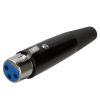 3P XLR Female Microphone Connector – Black
