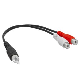 RCA Plug to 2xRCA Jack Adapter - Y-Adapter