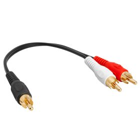 RCA Plug to 2xRCA Plug Adapter - Y-Adapter