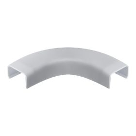 Wire Trak Flat Elbow for Raceway PVC White, 1" W x 1/2" H