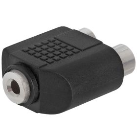 3.5mm Stereo Jack to 2xRCA Jack Adapter - Straight