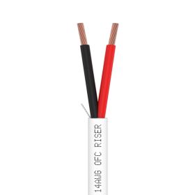 Speaker Wire 14AWG 2C 500ft White | CL3R, OFC | Bare Copper
