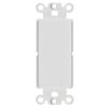 Cmple - White Decora Wall Plate Insert Blank, 1 Gang Blank Outlet Adapter Insert Cover