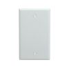 Cmple - 1 Gang Blank Wall Plate, Standard Size, Polycarbonate Thermoplastic Panel GFCI Wall Plate with Screws - White