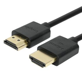 Cmple - 30AWG High Speed HDMI Cable 1.5FT HDMI 2.0 Ready - 3D Ethernet / ARC, Gold Plated Connectors - 1.5 Feet