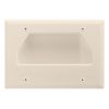 DataComm 45-0003-LA Three-Gang Low-Voltage Cable Wall Plate For Multiple Cables - Lite Almond