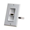 Cmple - HDMI Wall Plate Single-Gang White Wall Plate 4” Rear Extension Cable,1-Port HDMI Insert (4K UHD, ARC, and Ethernet Pass-Thru Support)