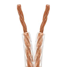Speaker Wire 100ft 16AWG 2 Conductor | Clear Jacket Speaker Cable