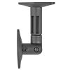 Cmple – Universal Speaker Wall Mounts for Satellite Speakers - Adjustable Tilt and Swivel Ceiling Wall Speaker Brackets - 1 Pair (Black)