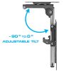 Cmple - Ceiling Cabinet TV Mount for 17-37" LED ,LCD, PLASMA TVs with Swiveling and Folding mechanism - Black/Silver