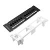 Cmple – 12 Port Cat5e, Cat 5 Vertical Mini Patch Panel Network Wall Mount Punchdown Category 5e Bracket Surface 110 Type (568A/B Compatible)