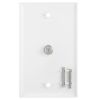 Coaxial F-Connector Wall Plates for Cable TV, Satellite