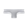 Wire Trak 3 Way Tee  for Raceway PVC White, 1" W x 1/2" H