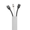Wire Trak On A Roll 3/4" H x 1/2" W, 50 FT, White, Raceway, Cable Management
