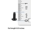 Cmple - Mounting Screws 10-32 x 0.5" Rack, Pan Head Phillips Screw, Pilot Point Screws for Rack Mount Server Shelves, Black Oxide Finish - Bag of 25