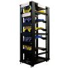 Wavenet – 19" Wide 3U Rack Mount Vented Shelf, Weight Capacity 50lbs, 15" Deep Tray, Steel, Black – Pack of 2