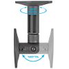 Cmple – Universal Speaker Wall Mounts for Satellite Speakers - Adjustable Tilt and Swivel Ceiling Wall Speaker Brackets - 1 Pair (Black)