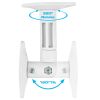 Cmple – Universal Speaker Wall Mounts for Satellite Speakers - Adjustable Tilt and Swivel Ceiling Wall Speaker Brackets - 1 Pair (White)