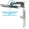 Cmple - Ceiling Cabinet TV Mount for 17-37" LED ,LCD, PLASMA TVs with Swiveling and Folding mechanism - Black/Silver