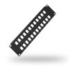 Cmple - 24 Port Blank Keystone Network Patch Panel, 2U Rack Mount Multimedia 19" Patch Panel, RJ45 Ethernet, USB, HDMI, Cat5e, Cat6