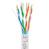 White Cat5e Shielded Ethernet Cable 1000ft | Bare Copper | Riser CMR