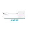 Cmple - Mini DVI to DVI Converter, Mini-DVI Male to DVI Female Video Cable Adapter (White) - 6 inches