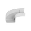 Wire Trak Flat Elbowr for Raceway PVC White, 1 1/2" W x 3/4" H