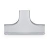 Wire Trak 3 Way Tee for Raceway PVC White, 1 1/2" W x 3/4" H