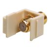 Keystone Jack-Modular F Type (Gold Plated) Ivory