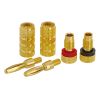 High-Quality Speaker Banana Plugs - Open Screw Type, 1 PAIR