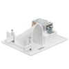 DataComm 45-0021-WH Recessed Low-Voltage Cable Wall Plate With Recessed AC Power - White