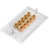 Cmple - Speaker Wall Plate (Banana Plug Wall Plate) Speaker Wire Wallplate for 5 Speakers - White Decora Style