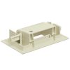 DataComm 45-0009-LA Recessed Easy Mount Low-Voltage Cable Wall Plate - Slim Fit, Almond
