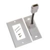 Cmple - HDMI Wall Plate Single-Gang White Wall Plate 4” Rear Extension Cable,1-Port HDMI Insert (4K UHD, ARC, and Ethernet Pass-Thru Support)