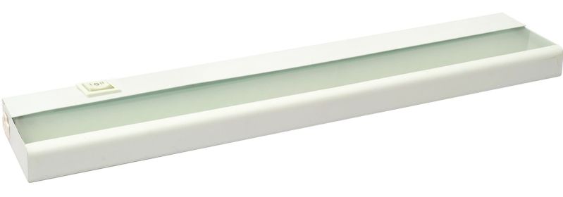 24" LED undercabinet. Steel Enclosure with side and rear knockouts. 3500k. Low/High Switch. Frosted Glass diffuser. Linkable 18” Interlink Cord. 6’Pow