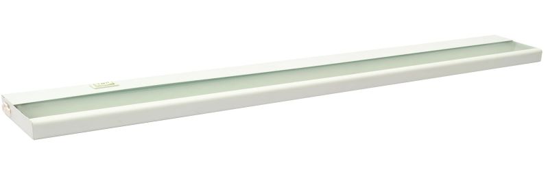 42" LED undercabinet. Steel Enclosure with side and rear knockouts. 3500k. Low/High Switch. Frosted Glass diffuser. Linkable 18” Interlink Cord. 6’Pow