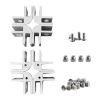 Fire Pit Wind Guard Accessories Square Glass Flame Guard Bracket Clip Durable DIY Fire Pit Windshield Metal Clip With Rubber Mat