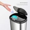 CB-DZT-50-13/12-9 Automatic Touchless Infrared Motion Sensor Trash Can Combo Set, 13 Gal 50L & 3 Gal 12L, Stainless Steel Base