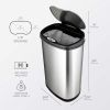 CB-DZT-50-13/12-9 Automatic Touchless Infrared Motion Sensor Trash Can Combo Set, 13 Gal 50L & 3 Gal 12L, Stainless Steel Base