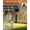 Motion Sensor Outdoor Wall Light Dusk to Dawn Exterior Light Fixtures Waterproof Outdoor Sconce Black Porch Light Wall Mount