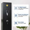BlackSmith 5 Rifles Gun Safe Rifle Safe W/ Fingerprint & Digital Keypad Lock Removable Gun Storage Cabinet W/ Built-in Storage