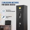 BlackSmith 5 Rifles Gun Safe Rifle Safe W/ Fingerprint & Digital Keypad Lock Removable Gun Storage Cabinet W/ Built-in Storage