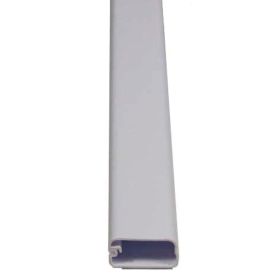 Wire Trak 1-Piece Latching Raceway  PVC White - 1inch W x 1/2inch H x 72inch L - 6FT