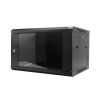 Cmple – 6U Wall Mount Cabinet with Glass Door, Lockable, 16" Deep for Network Data Computer Equipment, 132lbs Maximum Static Load, Unassembled, Steel
