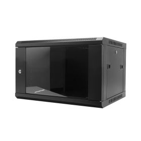 Cmple – 6U Wall Mount Cabinet with Glass Door, Lockable, 16" Deep for Network Data Computer Equipment, 132lbs Maximum Static Load, Unassembled, Steel