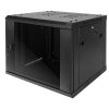 Cmple – 9U Wall Mount Cabinet with Glass Door, Lockable, 16" Deep for Network Data Computer Equipment, 132lbs Maximum Static Load, Unassembled, Steel
