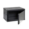 Cmple – 6U Wall Mount Cabinet with Glass Door, Lockable, 16" Deep for Network Data Computer Equipment, 132lbs Maximum Static Load, Unassembled, Steel