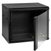 Cmple – 9U Wall Mount Cabinet with Glass Door, Lockable, 16" Deep for Network Data Computer Equipment, 132lbs Maximum Static Load, Unassembled, Steel